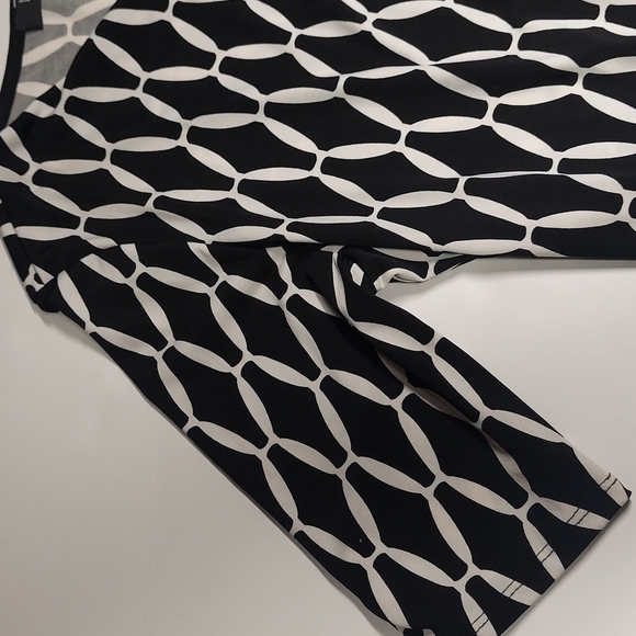 MSK BLACK & WHITE PRINT Midi Dress Size S - Picture 3 of 12